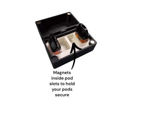 Xros pod box, pod storage box, travel case, Custom Logo on the lid
