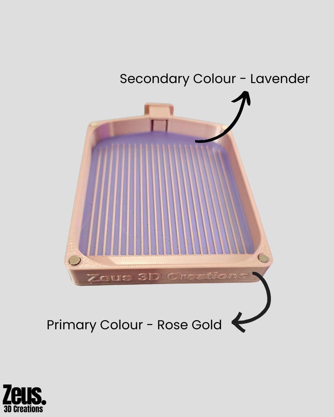 Magnetic diamond painting tray, dual colour, large tray. diamond art. 3D printed.