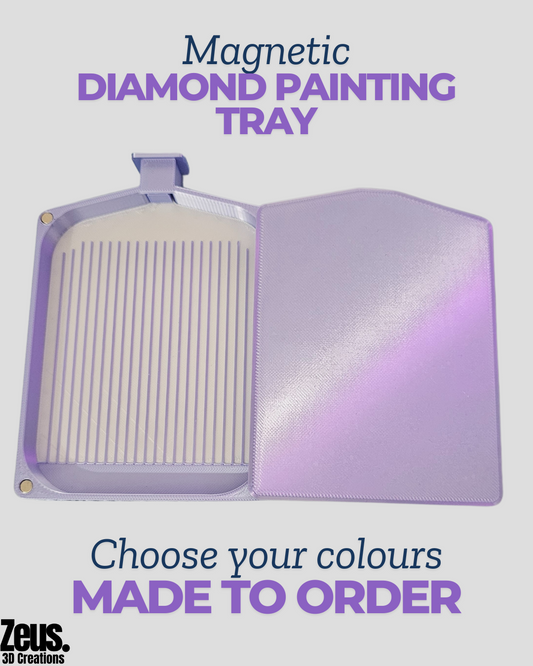 Magnetic diamond painting tray, dual colour, large tray. diamond art. 3D printed.