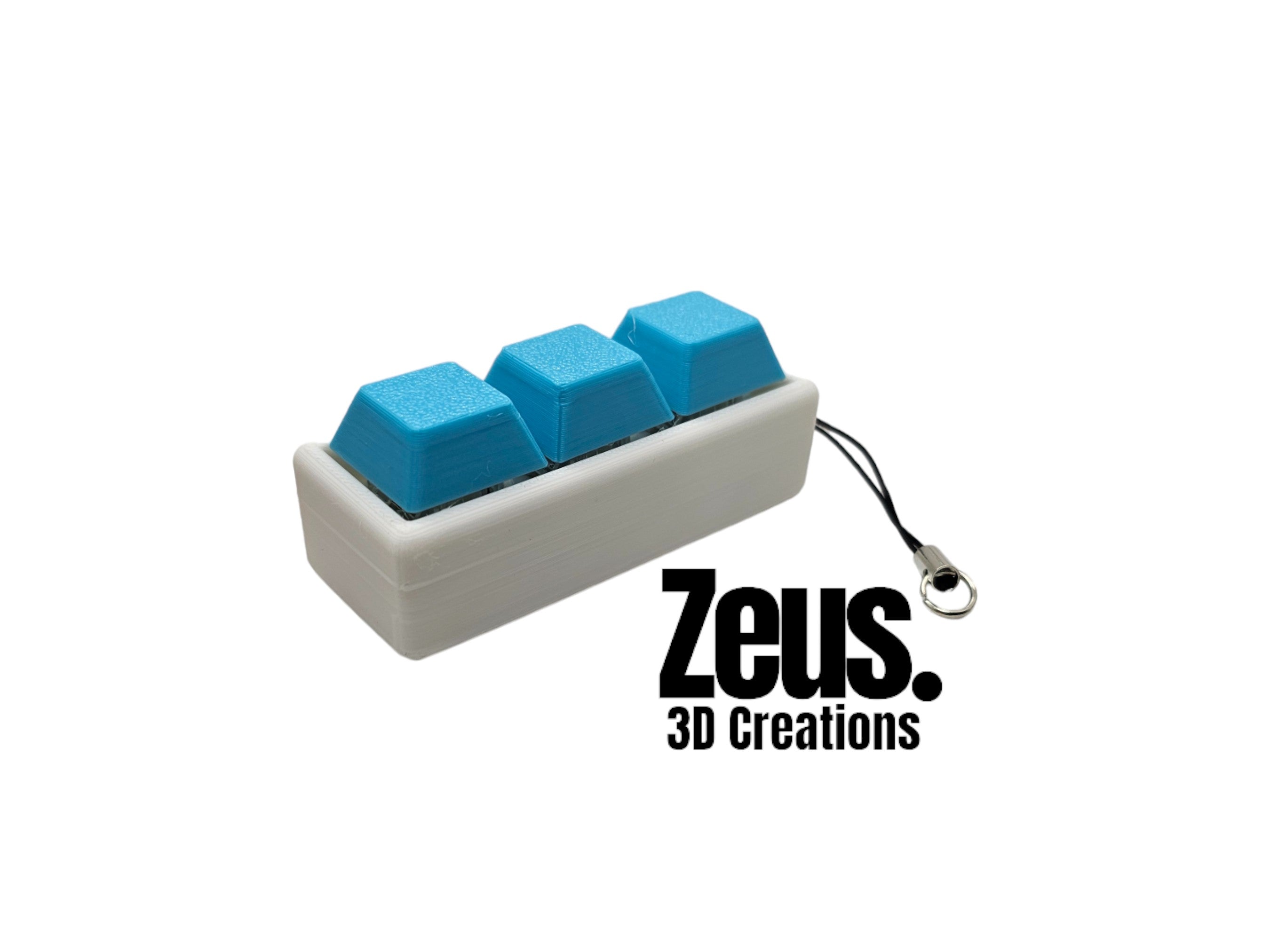 Triple key Mechanical keyboard fidget clicker – Zeus3Dcreations