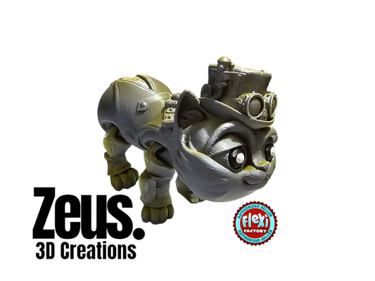 Steam Punk cat flexi model