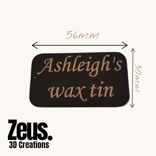 Diamond Painting Wax Tin. Personalised tin