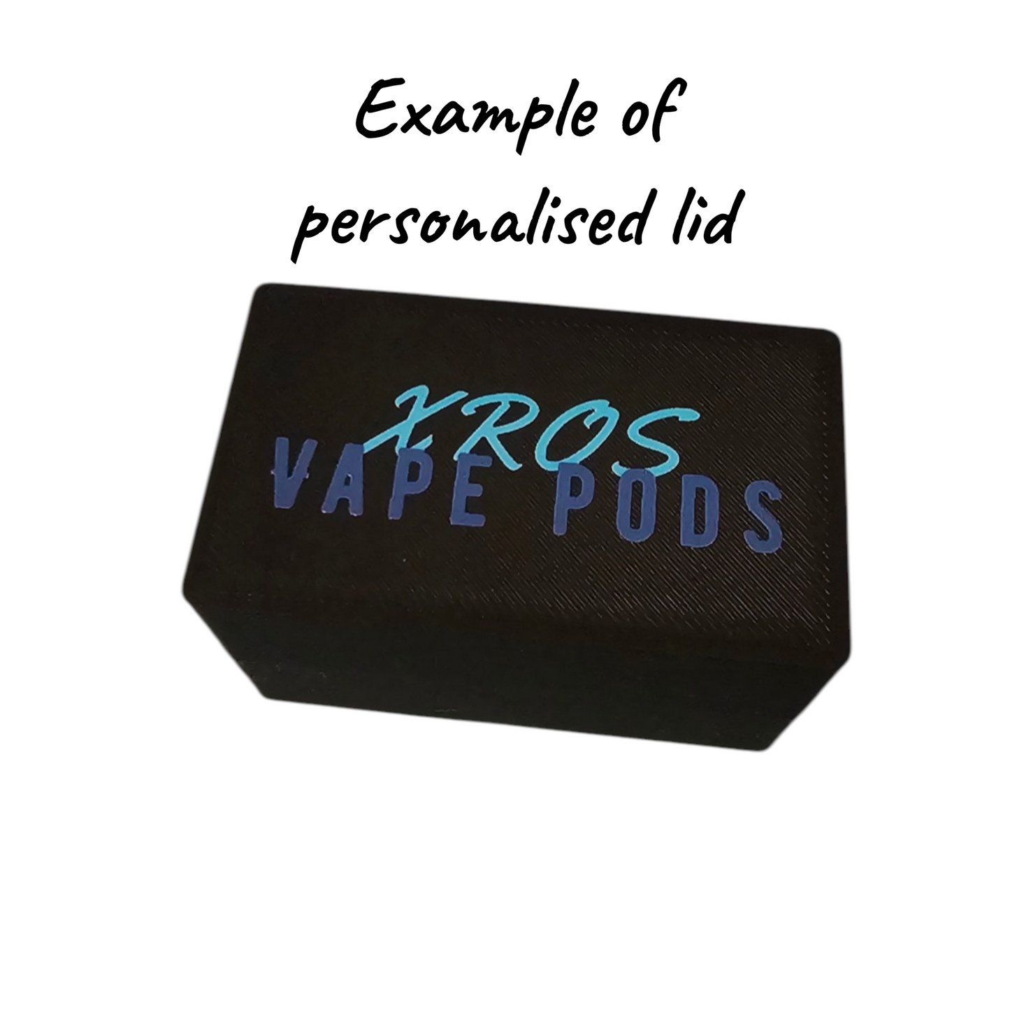 Xros pod box, pod storage box, travel case, Custom Logo on the lid