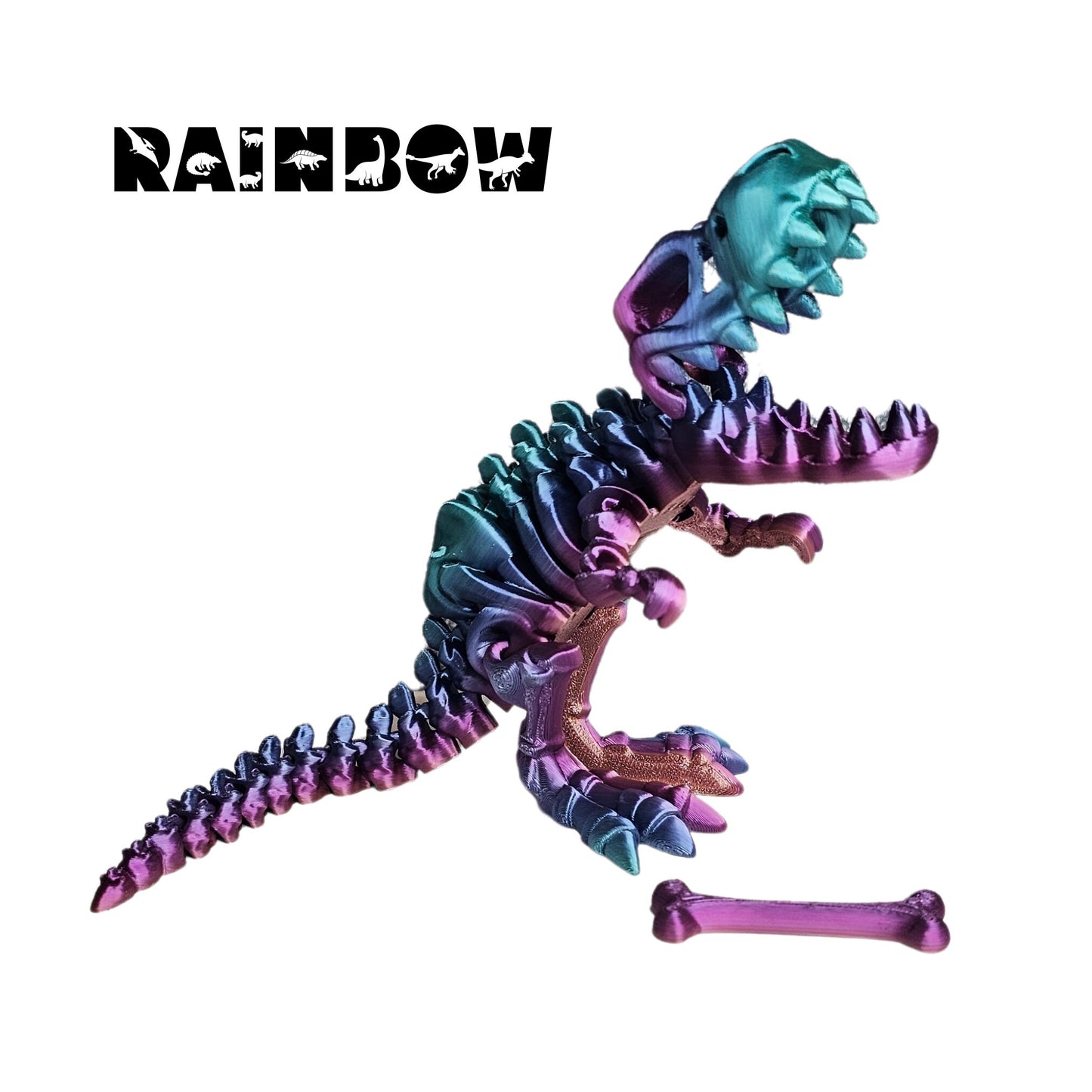 Flexi skeleton t-rex dinosaur